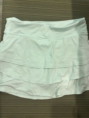 Athleta girls Layered Skort - Light Mint L 12 tennis sport active summer preppy